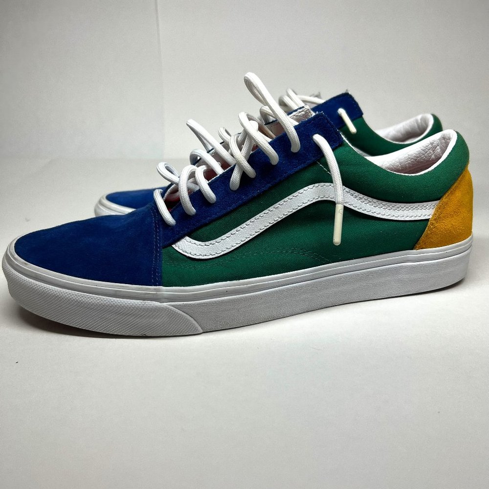 Vans Off The Wall Old School Yacht Club Blue Green Yellow Red 500714 Boat Shoes